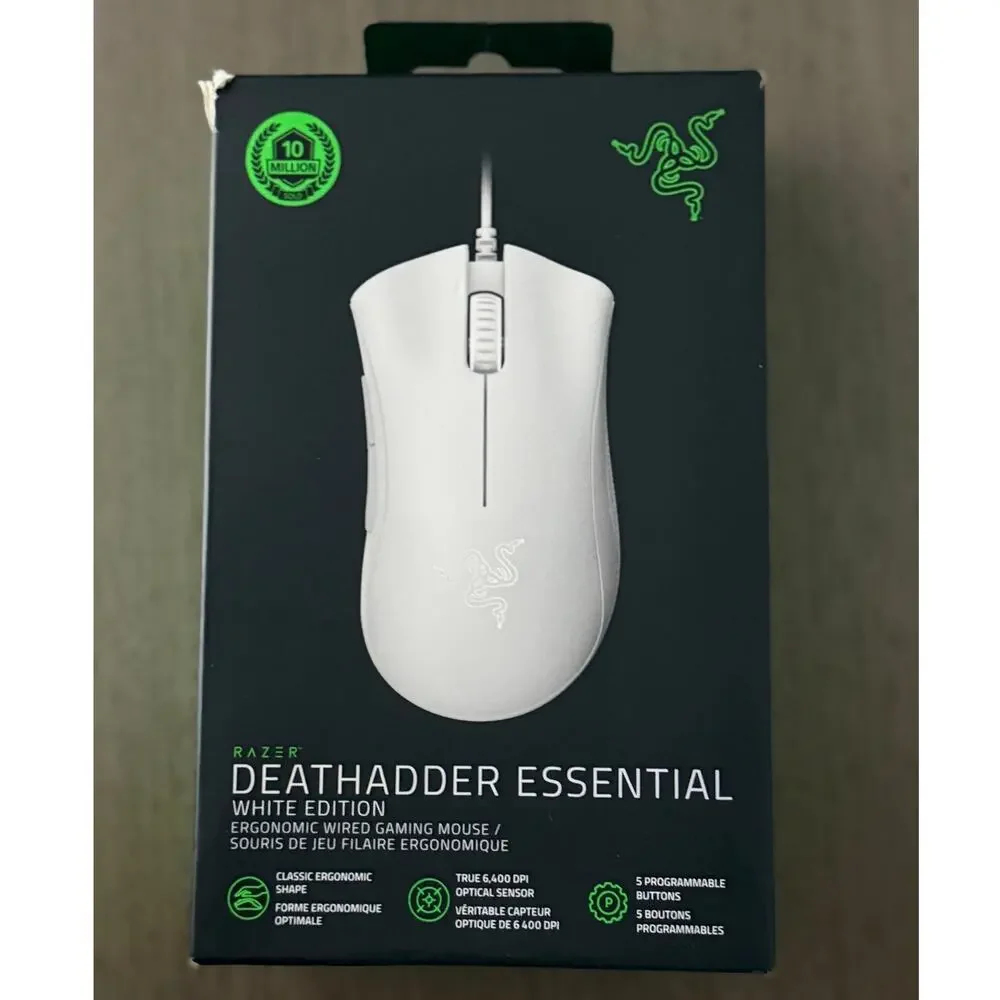 Sealed Razer Death Adder Gaming Mouse White Sealed Box